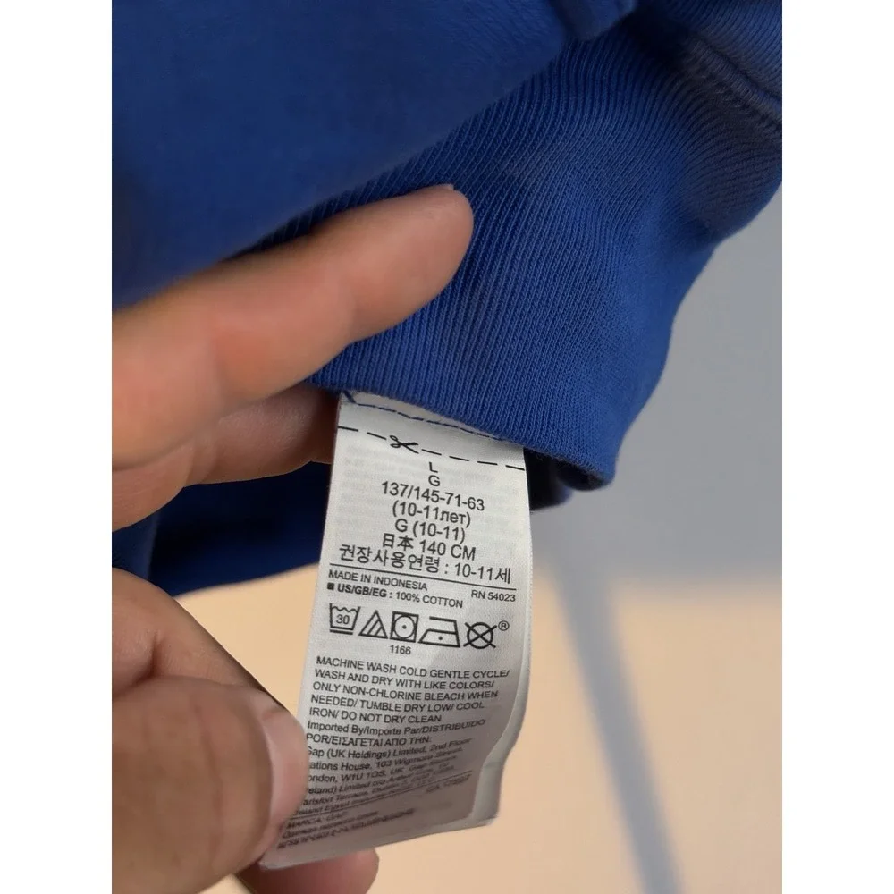 Yeezy Gap Double Layered Blue Hoodie. Kids Size Large. New without tags. Men's S